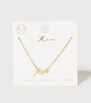 New Look Gold Mum Pendant Gift Necklace